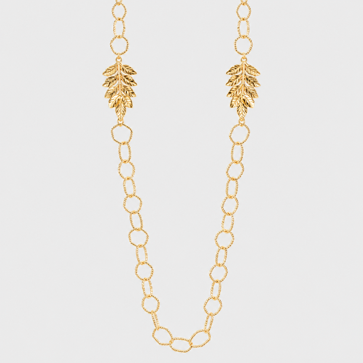 Collar Dancing Hojas Dorado bañado en oro