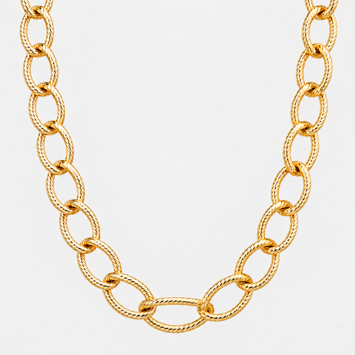 Collar cadena gruesa Dorada larga