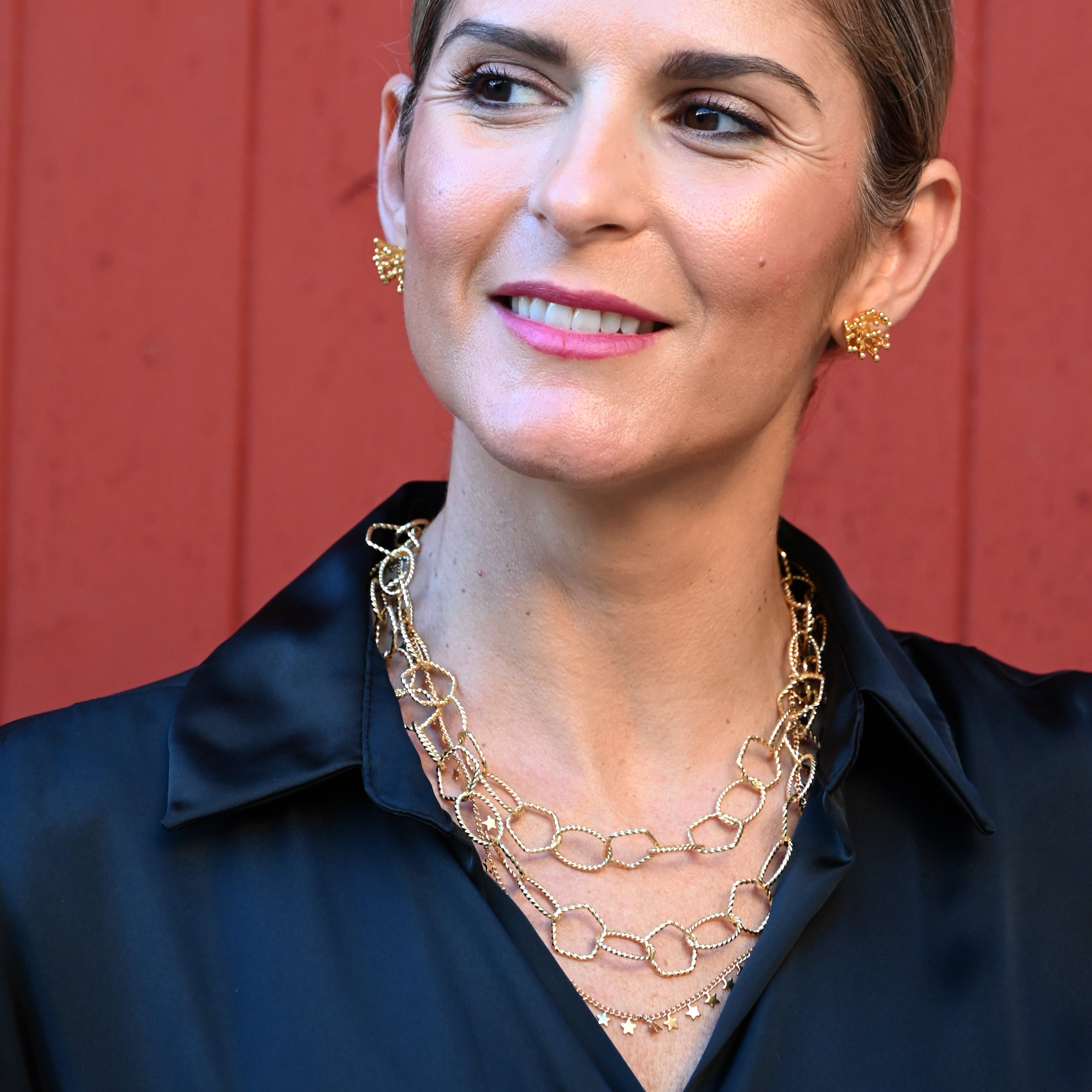 Double Dancing Necklace with mini Stars