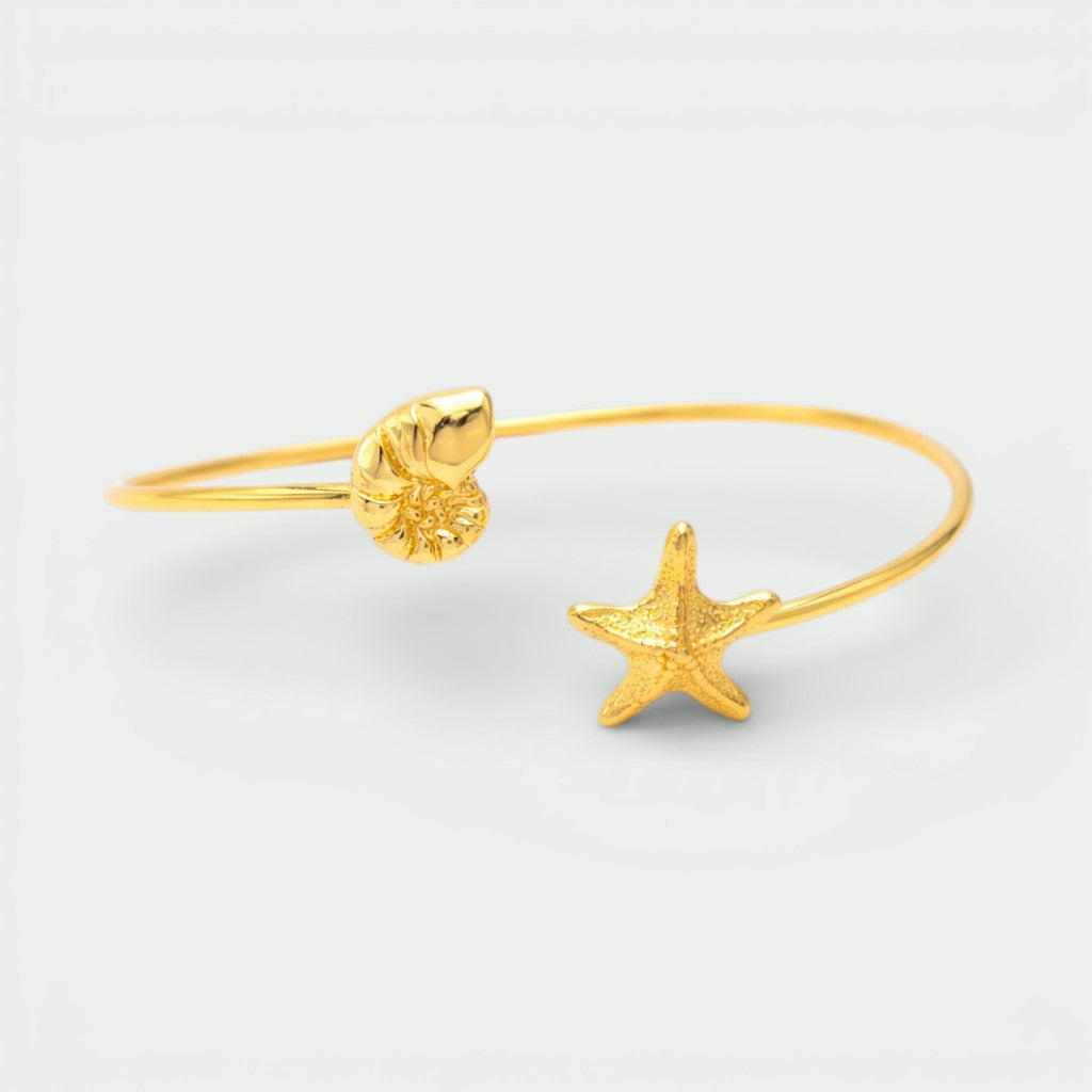 PULSERA MINI ESTRELLA DE MAR Y NAUTILUS