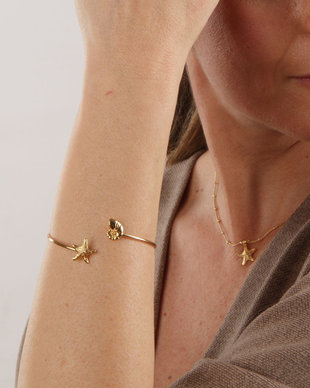 PULSERA MINI ESTRELLA DE MAR Y NAUTILUS