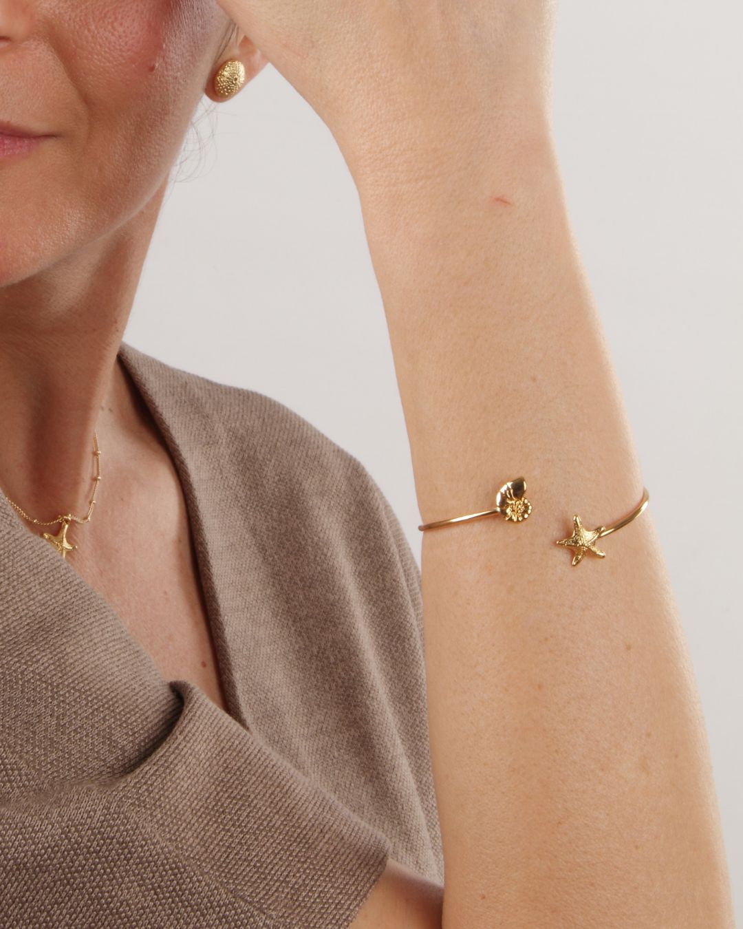 PULSERA MINI ESTRELLA DE MAR Y NAUTILUS