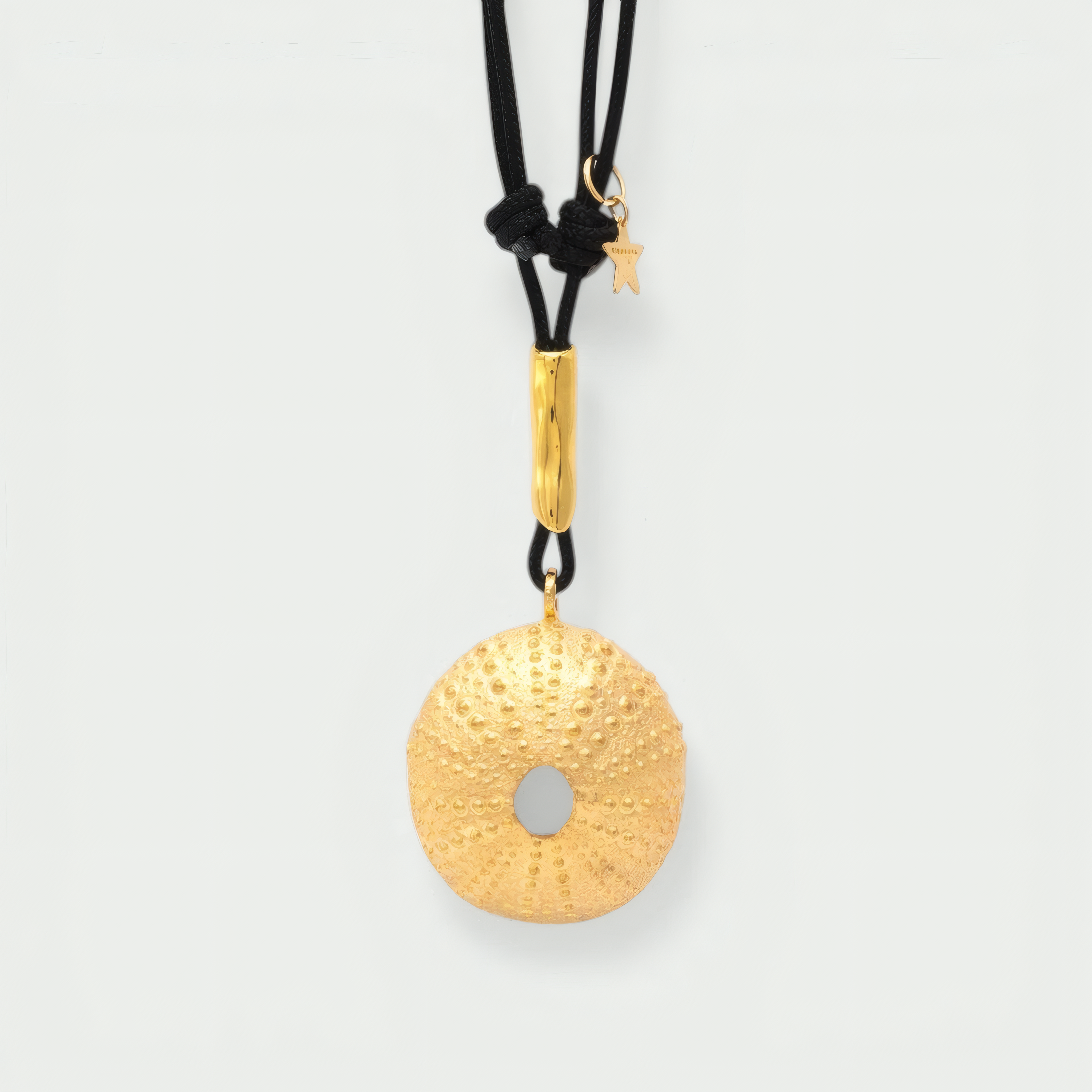 COLLAR NYLON ERIZO LUXE GOLDY banado en oro - Shabama Palma joyeria Mallorca