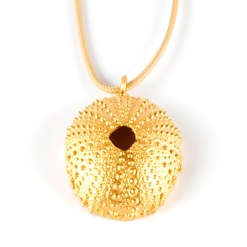 Trenc Cool, collar de nylon con erizo bañada en oro.
